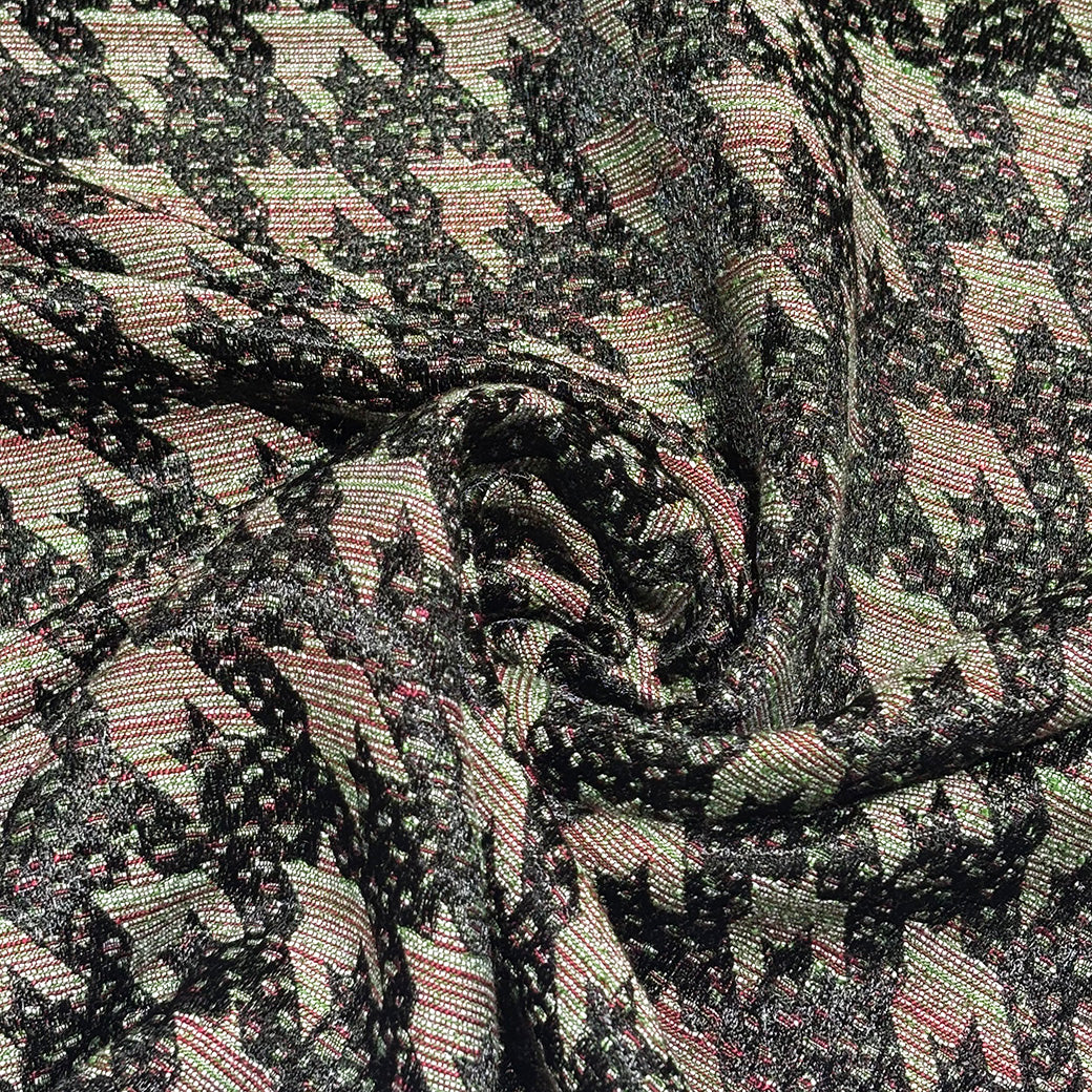 モザイク風千鳥格子ジャガード生地