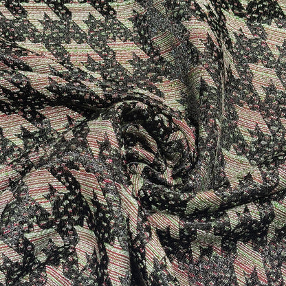 モザイク風千鳥格子ジャガード生地