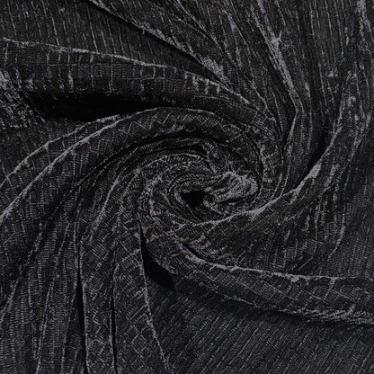 生地 【 アコーディオンベルベット 黒 】 85cm巾 ベルベット生地 プリーツベルベット ドレープ生地 衣装生地