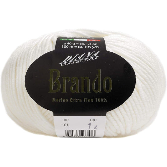 毛糸 【 NASKA Brando 40g #101 】 秋冬毛糸 毛糸 ウール ナスカ ブランド 内藤商事