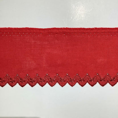 リボン 【 コットンエンブロイダリ—レース 7色 】 レースリボン エンブロイダリーレース 刺しゅうリボン 薔薇 刺繍リボン 花柄刺繍 コスプレ 袖フリル 仮装 ハロウィン Dハロ ベビー服 スタイ 靴下 アレンジ お遊戯会 発表会 ヘアアクセ 衣装 クリスマス Textile world TOA