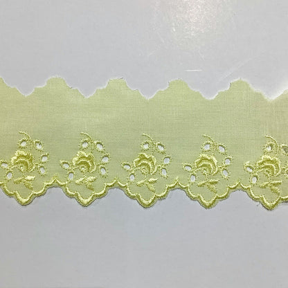 リボン 【 コットンエンブロイダリ—レース 8色 】 レースリボン エンブロイダリーレース 刺しゅうリボン 薔薇 刺繍リボン 花柄刺繍 コスプレ 袖フリル 仮装 ハロウィン Dハロ ベビー服 スタイ 靴下 アレンジ お遊戯会 発表会 ヘアアクセ 衣装 クリスマス Textile world TOA