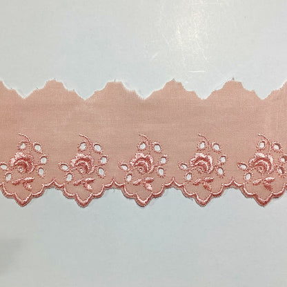 リボン 【 コットンエンブロイダリ—レース 8色 】 レースリボン エンブロイダリーレース 刺しゅうリボン 薔薇 刺繍リボン 花柄刺繍 コスプレ 袖フリル 仮装 ハロウィン Dハロ ベビー服 スタイ 靴下 アレンジ お遊戯会 発表会 ヘアアクセ 衣装 クリスマス Textile world TOA