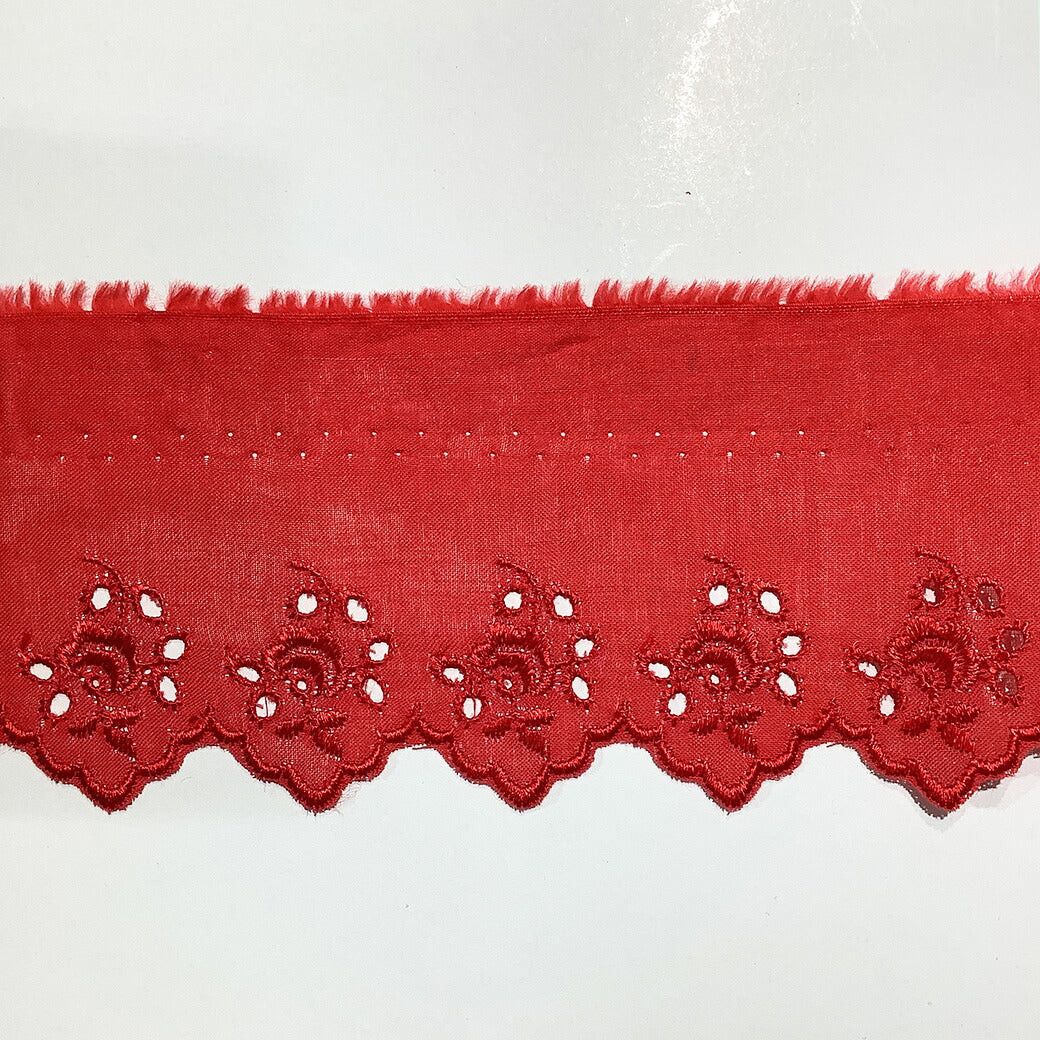 リボン 【 コットンエンブロイダリ—レース 8色 】 レースリボン エンブロイダリーレース 刺しゅうリボン 薔薇 刺繍リボン 花柄刺繍 コスプレ 袖フリル 仮装 ハロウィン Dハロ ベビー服 スタイ 靴下 アレンジ お遊戯会 発表会 ヘアアクセ 衣装 クリスマス Textile world TOA