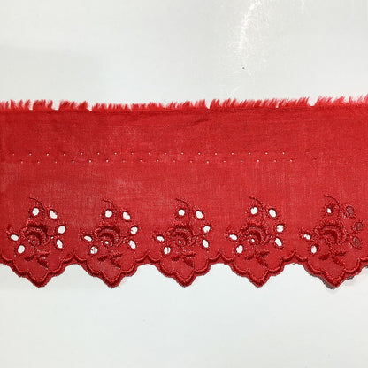 リボン 【 コットンエンブロイダリ—レース 8色 】 レースリボン エンブロイダリーレース 刺しゅうリボン 薔薇 刺繍リボン 花柄刺繍 コスプレ 袖フリル 仮装 ハロウィン Dハロ ベビー服 スタイ 靴下 アレンジ お遊戯会 発表会 ヘアアクセ 衣装 クリスマス Textile world TOA