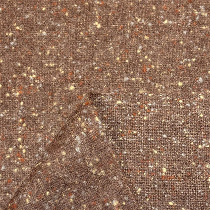 生地 【 ウールツイード 茶色 】 ツイード生地 ウール素材 ウール混 140cm巾 幅広 起毛 厚手 ネップ