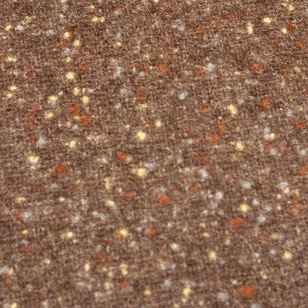 生地 【 ウールツイード 茶色 】 ツイード生地 ウール素材 ウール混 140cm巾 幅広 起毛 厚手 ネップ