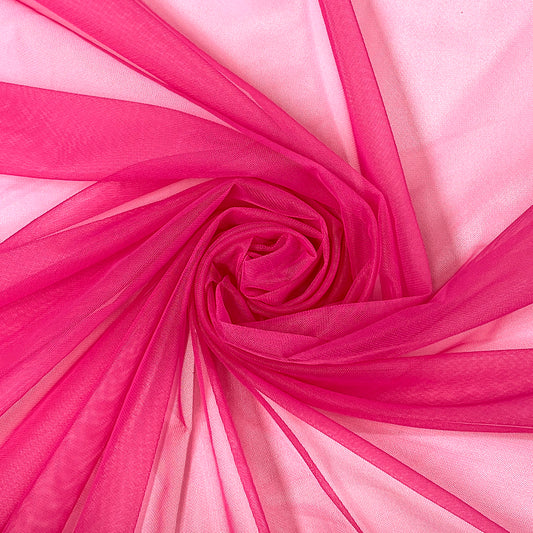 生地 【 20Dソフトチュールネット ピンク】 チュール生地 120cm巾 無地 薄手 20デニール