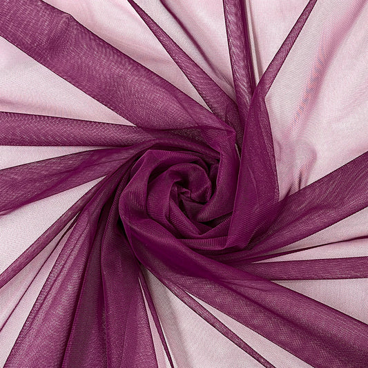 生地 【 20Dソフトチュールネット パープル】 チュール生地 120cm巾 無地 薄手 20デニール