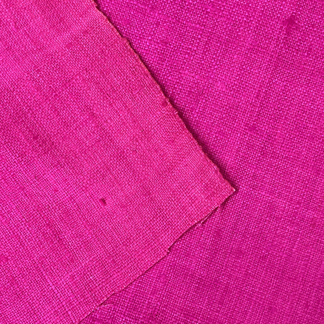 生地 【 シルク 手織り ピンク 】 120cm巾 シルク手織り生地