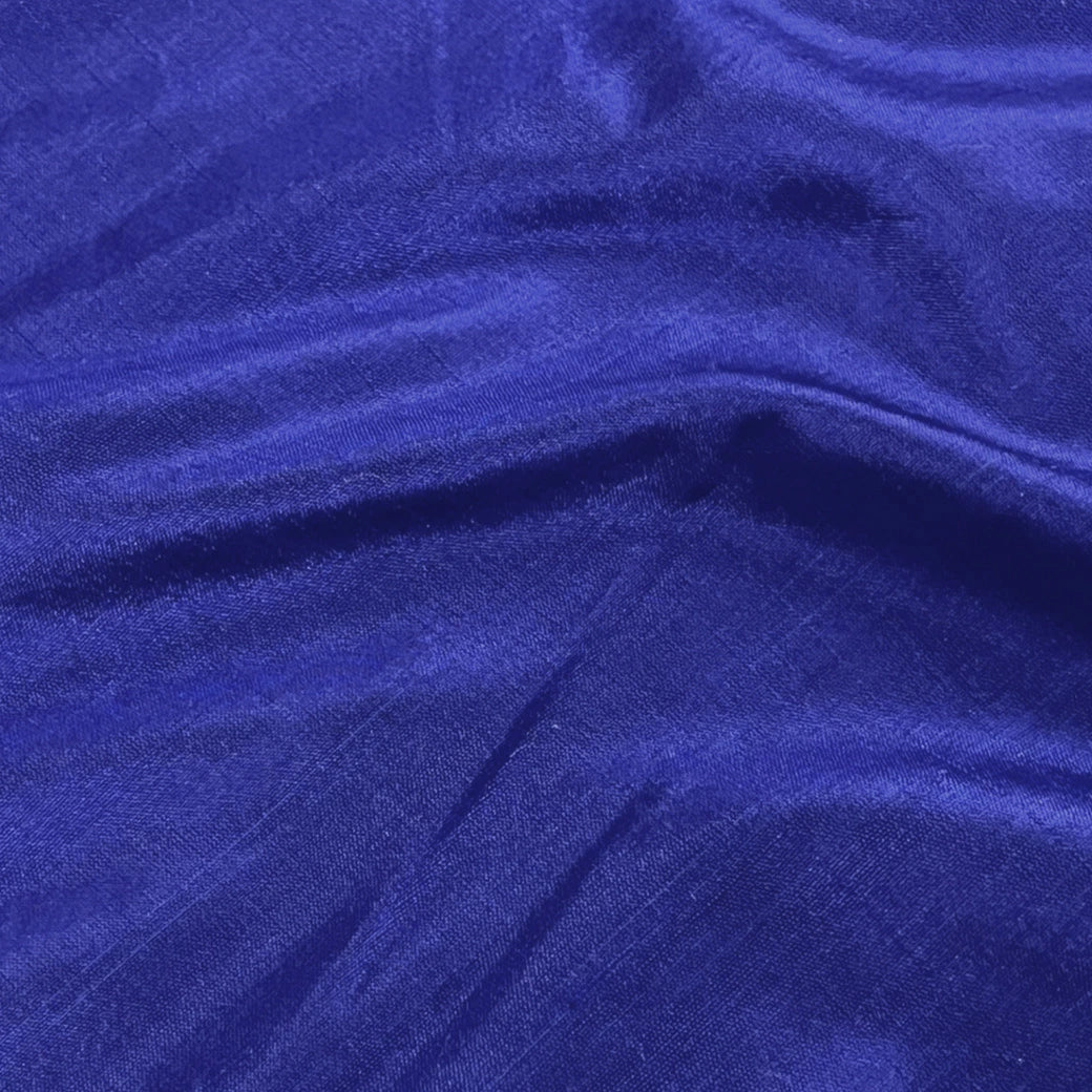 生地 【 シルク シャンブレー 紺 】 110cm巾 シルク生地