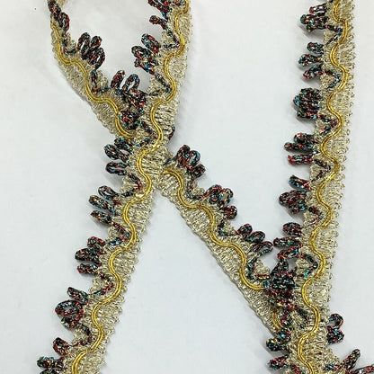 【ラメブレード 幅2cm】ラメリボン キラキラリボン フリルリボンテープ ハンドメイド資材 芸用テープ コスプレ 推し活 押し活 ゴージャス 光沢 ドレス ヘアアクセサリー コスチューム 手芸用 パーツ ハロウィン ライブ ラッピング 包装資材 Textile World TOA