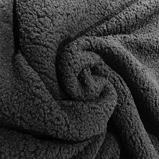 生地 【 シープボア ブラック 】 ボア生地  巾145cm ポリエステル100％