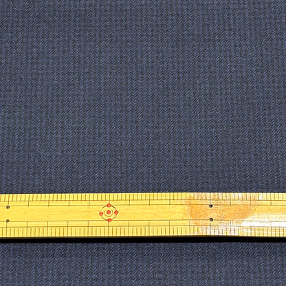 生地 【 チェック ネイビー 】 ウール生地 150cm巾 幅広 ウール100％ ラミネ加工 厚手