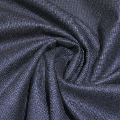 生地 【 チェック ネイビー 】 ウール生地 150cm巾 幅広 ウール100％ ラミネ加工 厚手