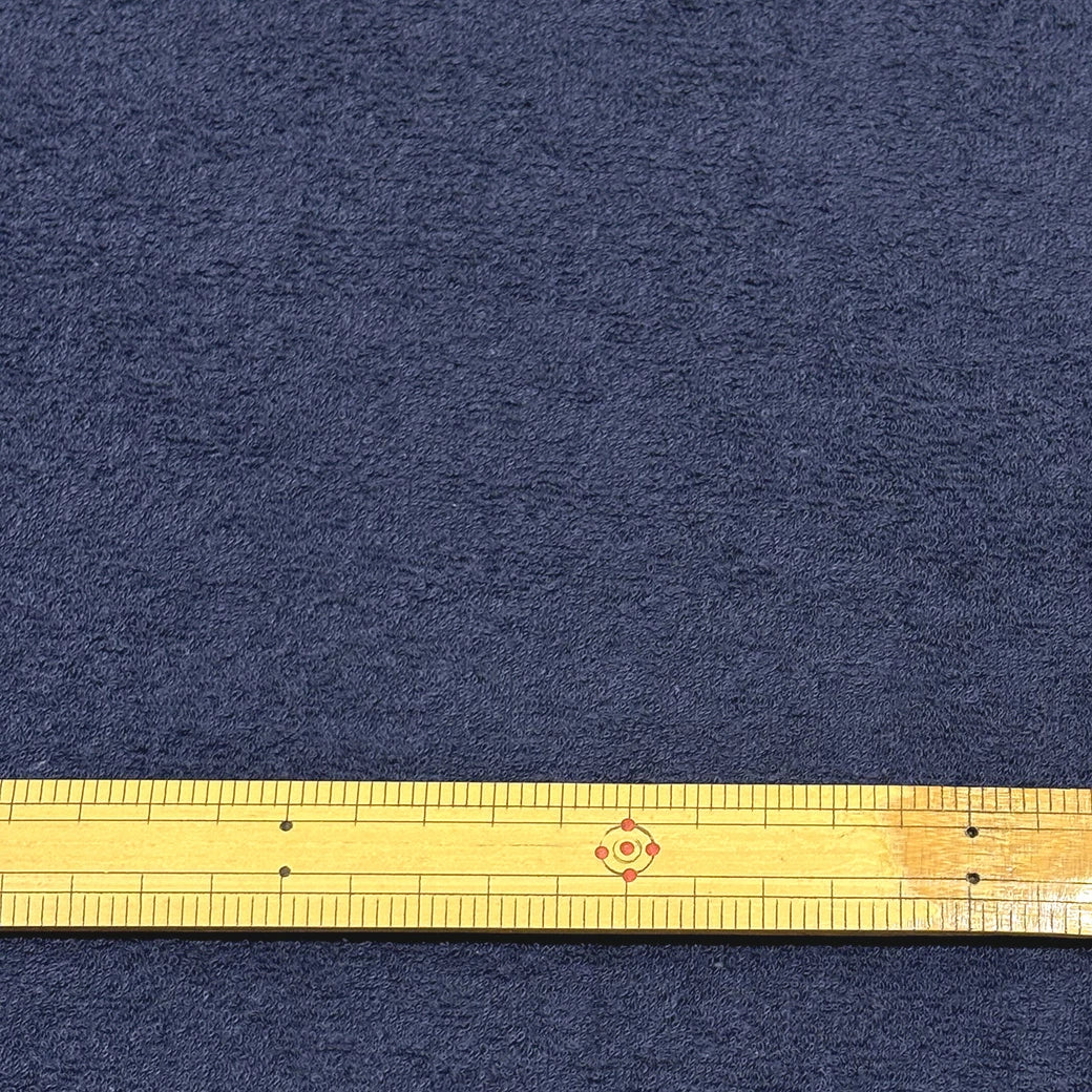 生地【 吊り裏毛パイル 紺 】 110cm巾 吊り編み裏毛 裏毛生地