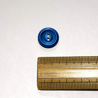 ボタン 【 二つ穴ボタン 紺色 15mm 】 2つ穴 ぼたん 釦 シャツボタン ワイシャツ 袖口