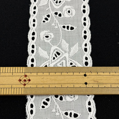 リボン【 レース 2587 】レースリボン 刺繍リボン 花柄 花柄刺繍 レース刺繍 刺繍テープ 綿レース ハンドメイド資材 可愛い 手芸用テープ リボンテープ 洋裁 ハンドメイド 手芸用 パーツ 布雑貨 副材 手芸副材 フリル Textile World TOA