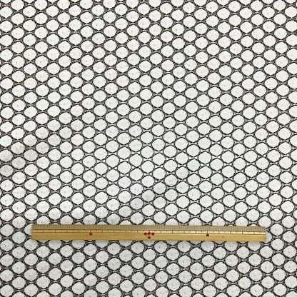 生地【ポリエステルラッセルレース #12】刺繍生地 レース生地 ドット 水玉 布地 幾何学模様 春生地 レース刺繍 チュール ブラック シンプル 薄手生地 薄い生地 可愛い 白色 ホワイト 黒 衣装生地 ゴスロリ レースカーテン キッチンカーテン トイレカーテン Textile World TOA