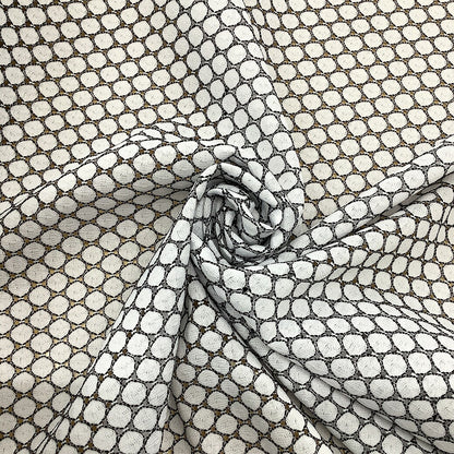 生地【ポリエステルラッセルレース #12】刺繍生地 レース生地 ドット 水玉 布地 幾何学模様 春生地 レース刺繍 チュール ブラック シンプル 薄手生地 薄い生地 可愛い 白色 ホワイト 黒 衣装生地 ゴスロリ レースカーテン キッチンカーテン トイレカーテン Textile World TOA