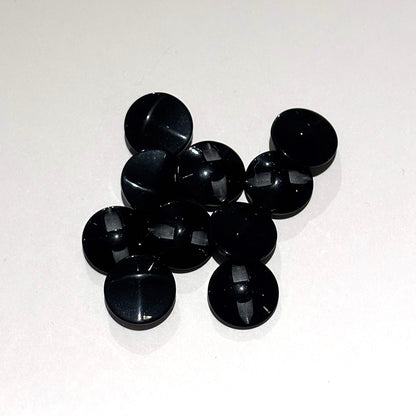 ボタン 【 二つ穴ボタン 黒 15mm 】 2つ穴 ぼたん 釦 シャツボタン ワイシャツ 袖口