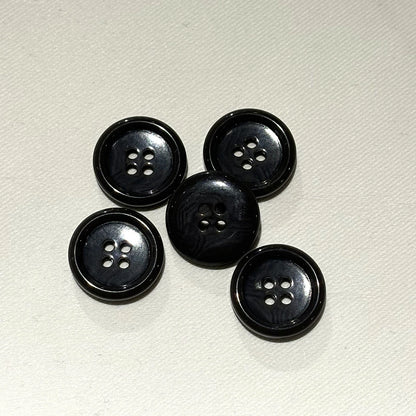 ボタン 【 四つ穴ボタン 黒 19mm 】 4つ穴 ぼたん 釦 シャツボタン ワイシャツ 袖口