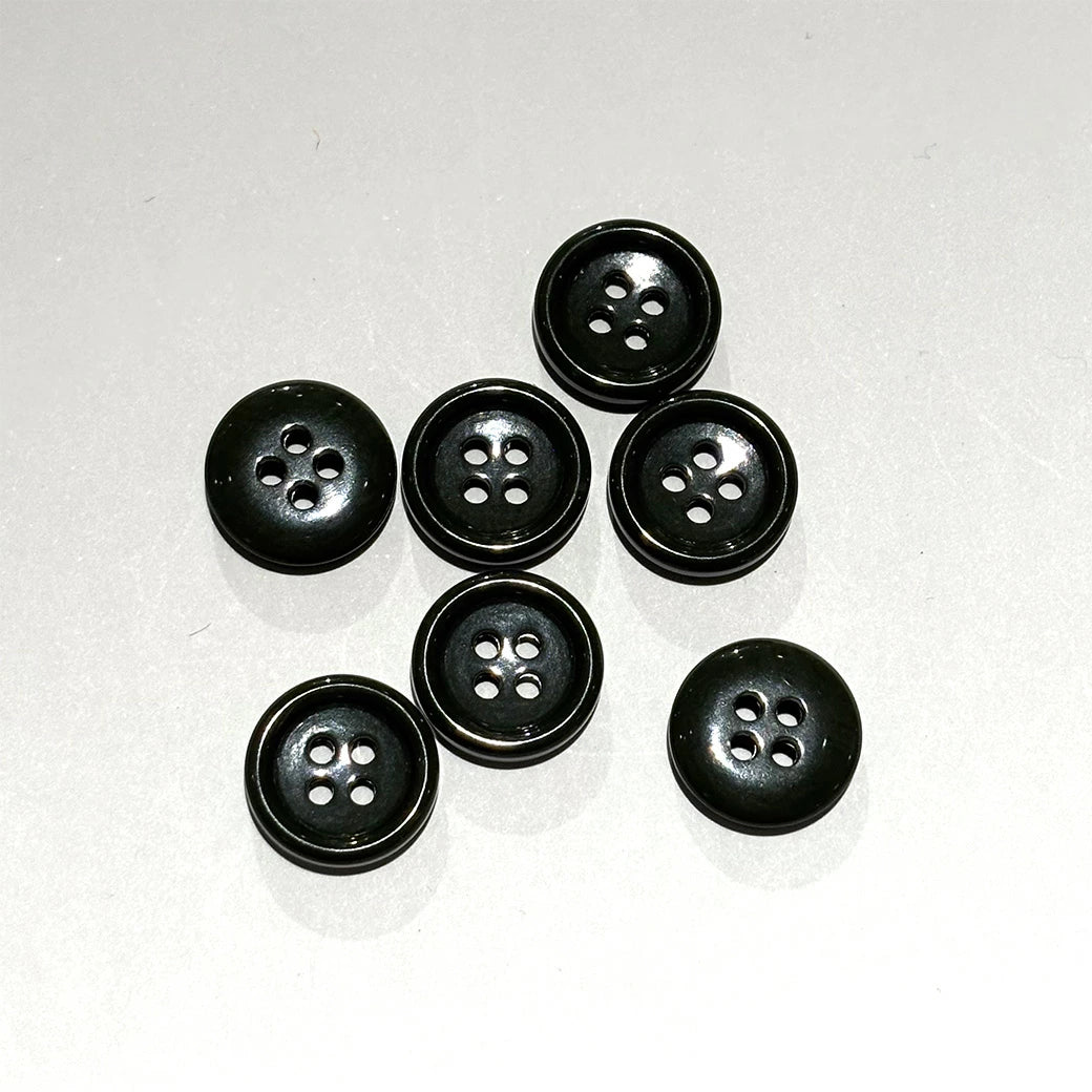 ボタン 【 四つ穴ボタン オリーブグリーン 14mm 】 4つ穴 ぼたん 釦 シャツボタン ワイシャツ 袖口