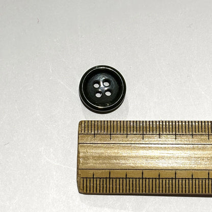 ボタン 【 四つ穴ボタン オリーブグリーン 14mm 】 4つ穴 ぼたん 釦 シャツボタン ワイシャツ 袖口