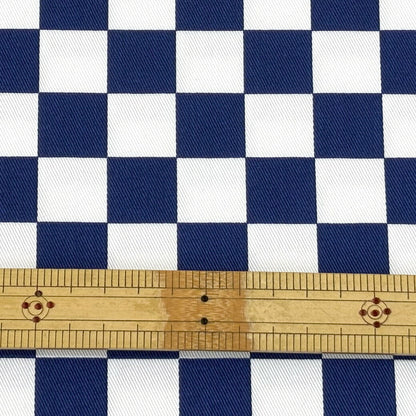 生地 【 20Sツイル フラッグチェック＆市松ブルー 】 ツイル生地 ツイル 綿生地 綿 コットン 綿素材 コットン生地 チェック 中厚手 バッグ エプロン クッションカバー インテリア ポーチ カジュアル パンツ ジャケット 入園入学 新学期準備 Textile World TOA