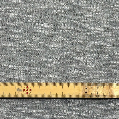 生地 【 接結ニット 表グレー：裏オフホワイト 】 ニット生地 リバーシブル 両面 ダブルフェイス 無地 ストレッチ 伸縮性 やわらか プルオーバー カットソー Tシャツ カーディガン ワンピース インテリア クッションカバー Textile World TOA