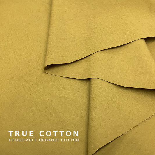 生地 【 TRUECOTTON トルコオーガニックコットン からし 】 オーガニックコットン トゥルーコットン オーガニック コットン生地 綿生地 フェアトレード トルココットン 綿100％ 天然素材 綿素材 綿花 シャツ スカート ブラウス organic cotton turkey Textile World Toa