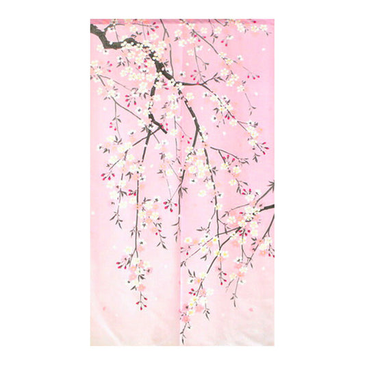 【 のれん しだれ桜 】 暖簾 カーテン 垂れ桜 枝垂れ桜 さくら sakura 桜 伝統和柄 日本柄 和柄 目隠しカーテン お土産 海外 外国人 日本料理屋 間仕切り 割烹 寿司屋 ギフト プレゼント 留学 ホームスティ ホストファミリー 日本のおみやげ japanese noren curtain