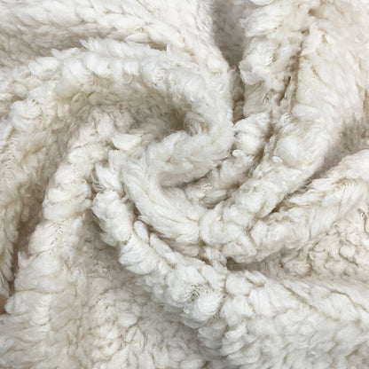 【メール便不可】カットクロス【 シープボア 生成 はぎれ 135cm巾×50cm 】 ボア生地