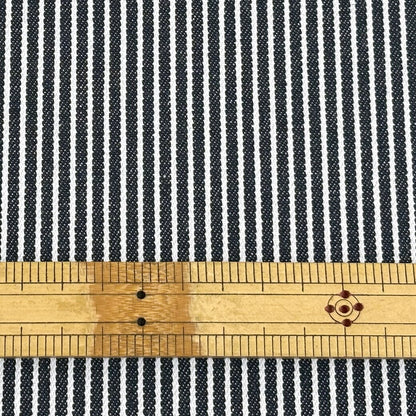 生地 【 ヒッコリーデニム ネイビー 】 デニム デニム生地 デニム布地 ストライプ しましま ボーダー コットン 綿 綿素材 綿100% パンツ オーバーオール スカート ワンピース ハンドメイド 手作り 手芸 バッグ ポーチ 子供服 インテリア雑貨 denim Textile World TOA