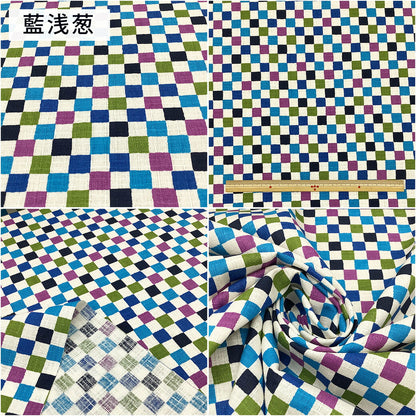 生地 【 和柄 市松 】 和柄生地 市松模様 市松柄 和風 綿プリント 綿生地 プリント生地 格子柄 浴衣生地 甚平生地 ゆかた 甚平 巾着 和小物 雑貨 和布 ギンガムチェック チェック柄 お手玉 ポーチ 袱紗入れ 袱紗ケース 手芸 ハンドメイド japanese fabric Textile World Toa