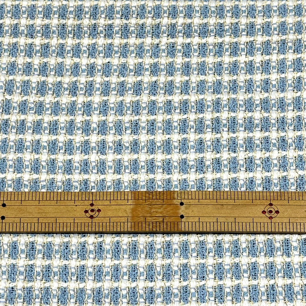生地 【 ファンシーツイード サックス 】 148cm巾 幅広 ミックスツイード生地 上品な生地 華やかな生地 立体感生地