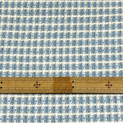 生地 【 ファンシーツイード サックス 】 148cm巾 幅広 ミックスツイード生地 上品な生地 華やかな生地 立体感生地