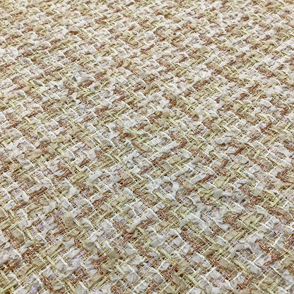 生地 【 ファンシーツイード クリーム 】 ツイード生地 ゴールドラメ入り ファンシーツイード生地 ツィード ファンシーツィード ラメ入りツイード 広幅 幅広 ジャケット コート スーツ ワンピース バッグ インテリア カーテン ハンドメイド 手作り 手芸  Textile world TOA