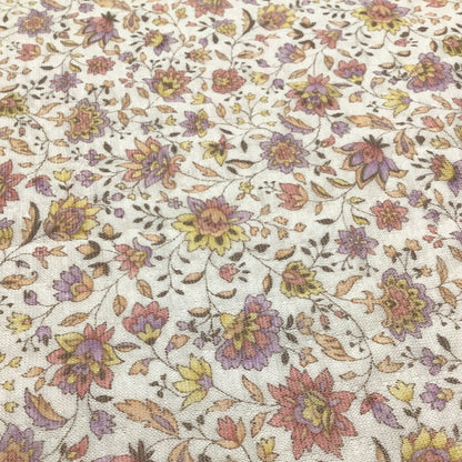 生地 【 ダブルガーゼ キルト入り 花柄 ピンク 】 ガーゼキルト ガーゼ生地 キルティング 綿生地 コットン 花柄ガーゼ フラワープリント チューリップ パジャマ ベビー スタイ よだれかけ 子ども 介護用 赤ちゃん ギフト お祝い Textile World TOA