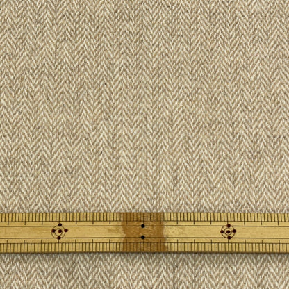 生地 【 ツイードヘリンボーン 生成 】 ウール生地 冬生地 ヘリンボーン ツイード ツィード ヘリンボーン柄 ウール混 ウール素材 ウール 羊 厚手 無地 秋冬 アウター インテリア クッションカバー スカート セットアップ フォーマル herringbone Textile World TOA