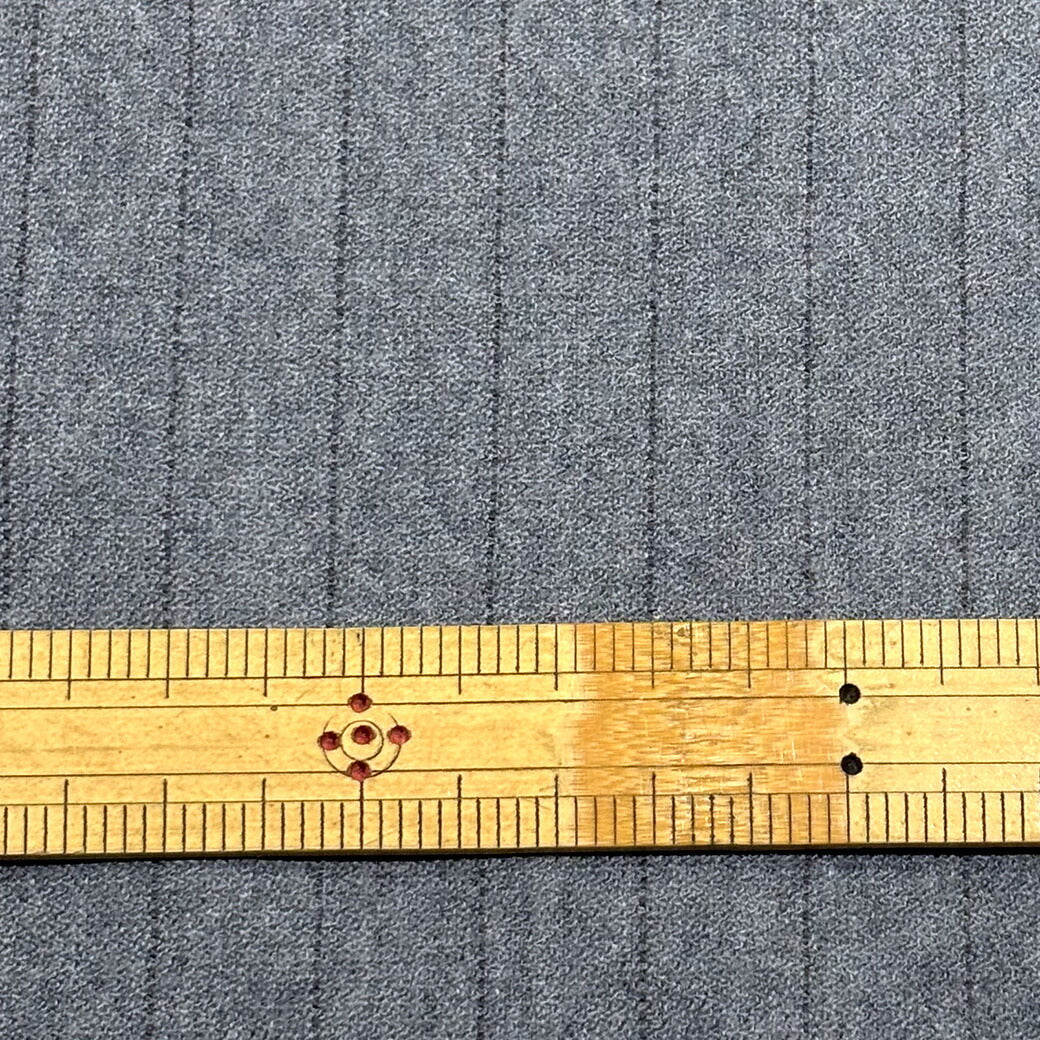 生地【 ウールボーダー グレー 】ウール ポリエステル 150cm巾 幅広 薄手 薄い ボーダー 縞々 シンプル ジャケット ワンピース チュニック スカート パンツ インテリア カバーリング 衣装 ハンドメイド 手芸 Tex
