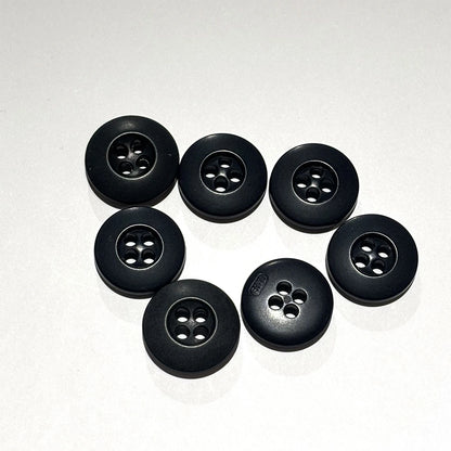 ボタン 【 四つ穴ボタン 紺 17mm 】 4つ穴 ぼたん 釦 シャツボタン ワイシャツ 袖口