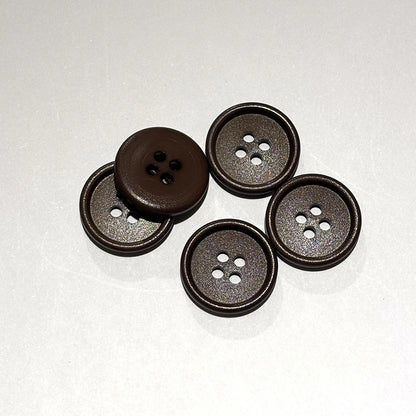 ボタン 【 四つ穴ボタン 茶色 18mm 】 4つ穴 ぼたん 釦 シャツボタン ワイシャツ 袖口