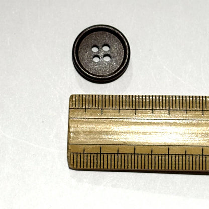 ボタン 【 四つ穴ボタン 茶色 18mm 】 4つ穴 ぼたん 釦 シャツボタン ワイシャツ 袖口