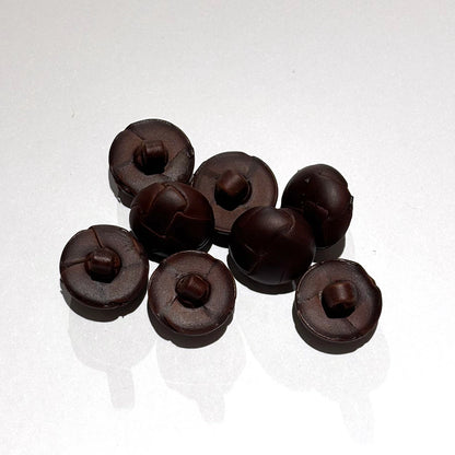 ボタン 【 本革ボタン 赤茶 15mm 】 本革 レザー ぼたん 釦 シャツボタン ワイシャツ 袖口