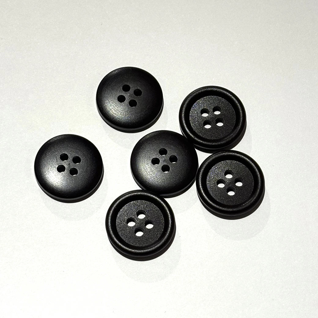 ボタン 【 四つ穴ボタン こげ茶 18mm 】 4つ穴 ぼたん 釦 シャツボタン ワイシャツ 袖口