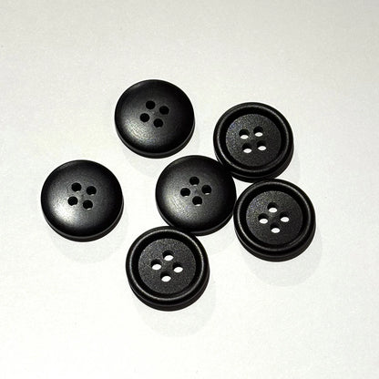 ボタン 【 四つ穴ボタン こげ茶 18mm 】 4つ穴 ぼたん 釦 シャツボタン ワイシャツ 袖口