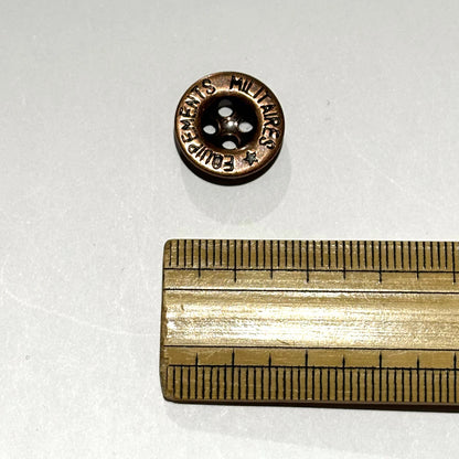 ボタン 【 四つ穴ボタン ブロンズ 16mm 】 4つ穴 ぼたん 釦 シャツボタン ワイシャツ 袖口