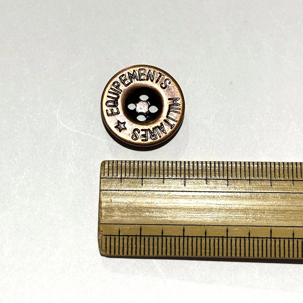 ボタン 【 四つ穴ボタン ブロンズ 20mm 】 4つ穴 ぼたん 釦 シャツボタン ワイシャツ 袖口