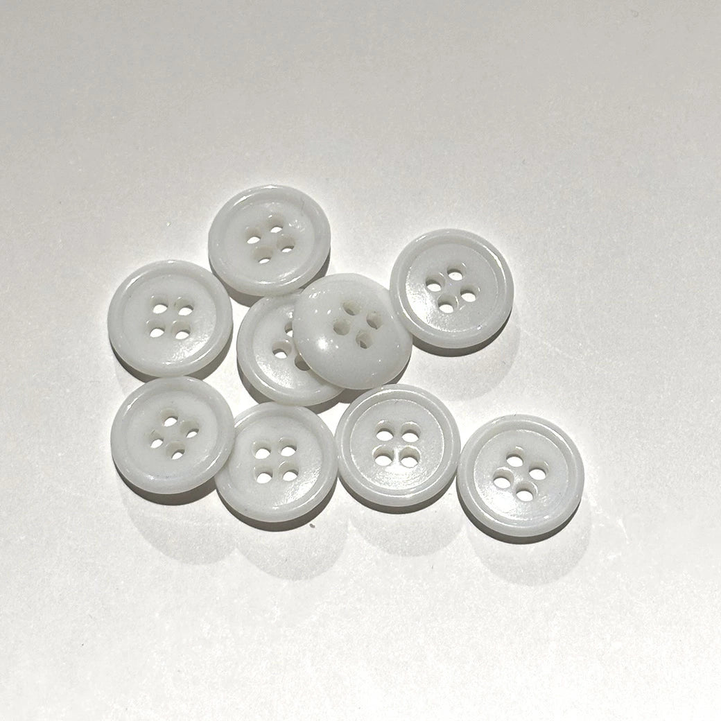 ボタン 【 四つ穴ボタン 白 14mm 】 4つ穴 ぼたん 釦 シャツボタン ワイシャツ 袖口